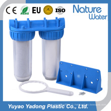 Système de logement de filtre à eau 2 phases en plastique transparent